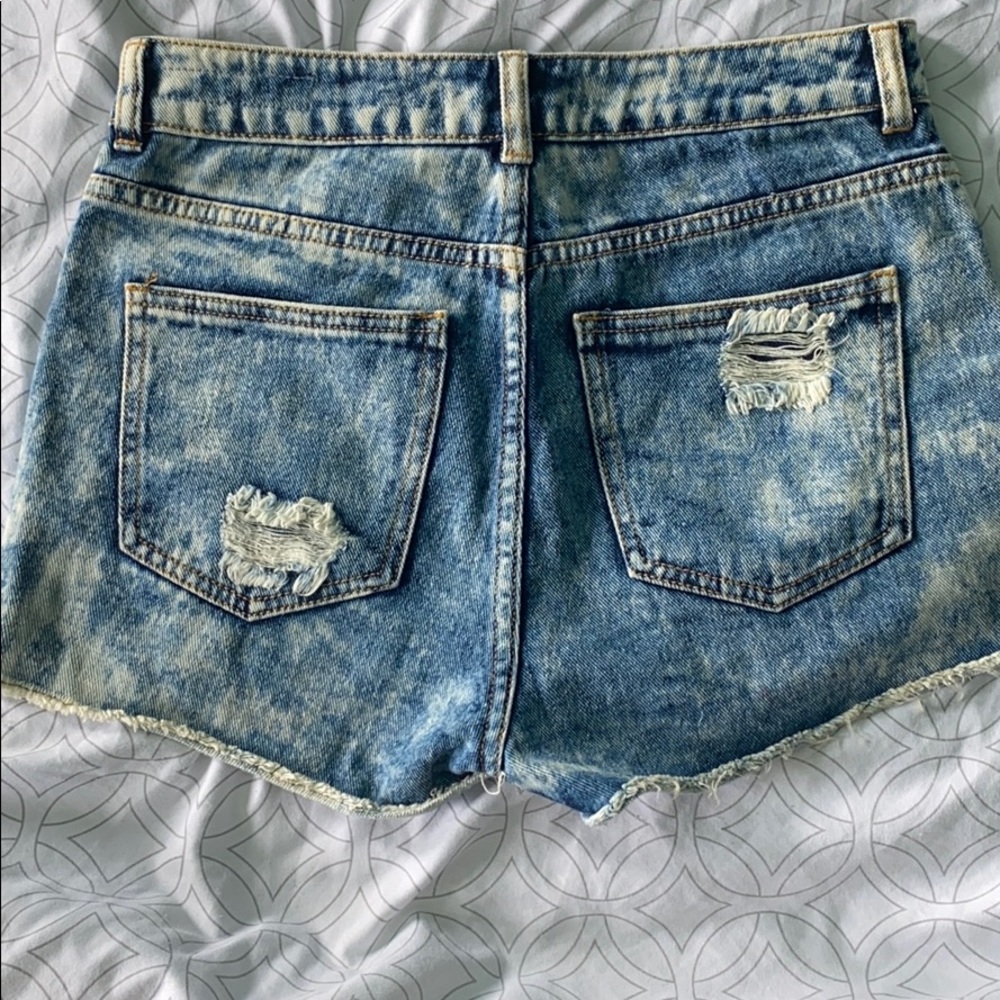 Bullhead Co Distressed High Waisted Jean Shorts - Picture 2 of 2